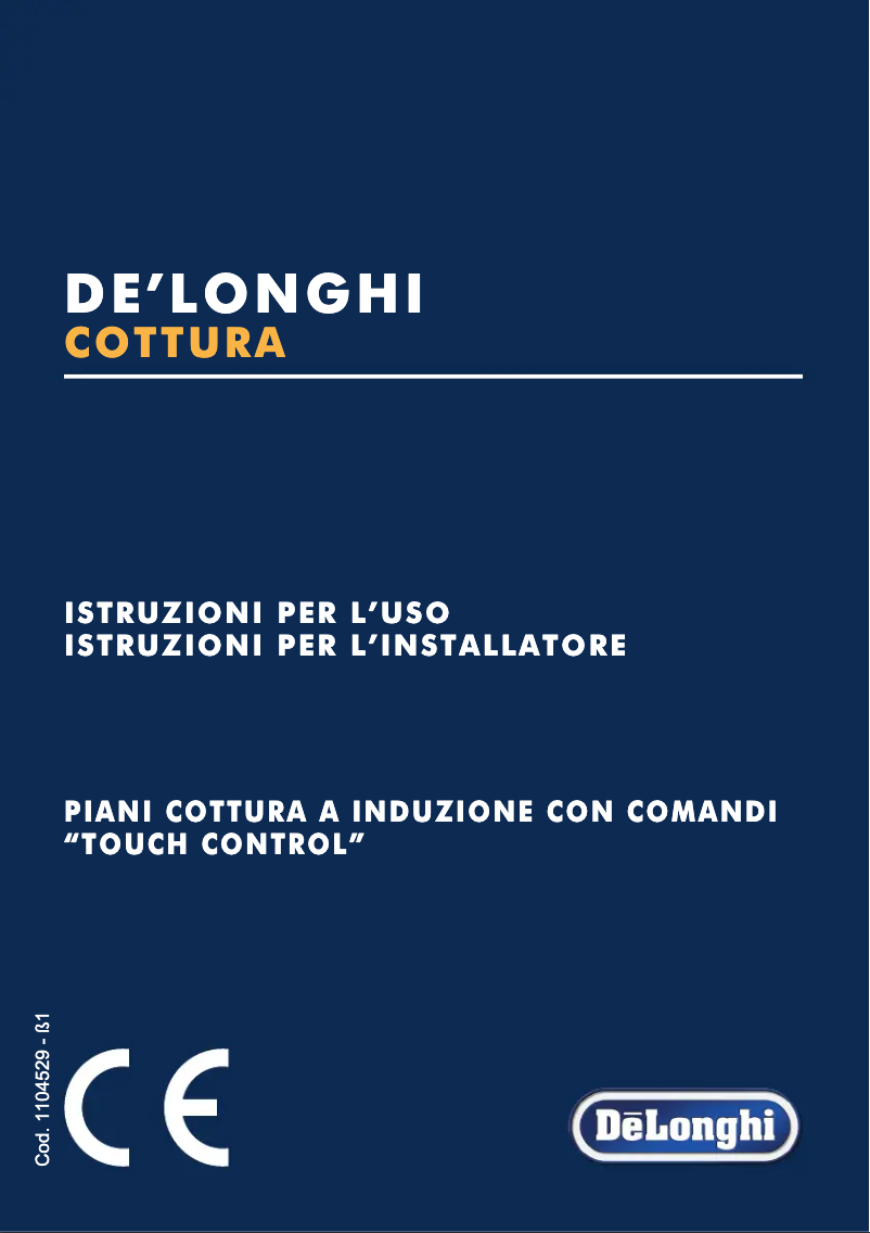 Page 1 de la notice Manuel utilisateur DeLonghi PIN 30 TC