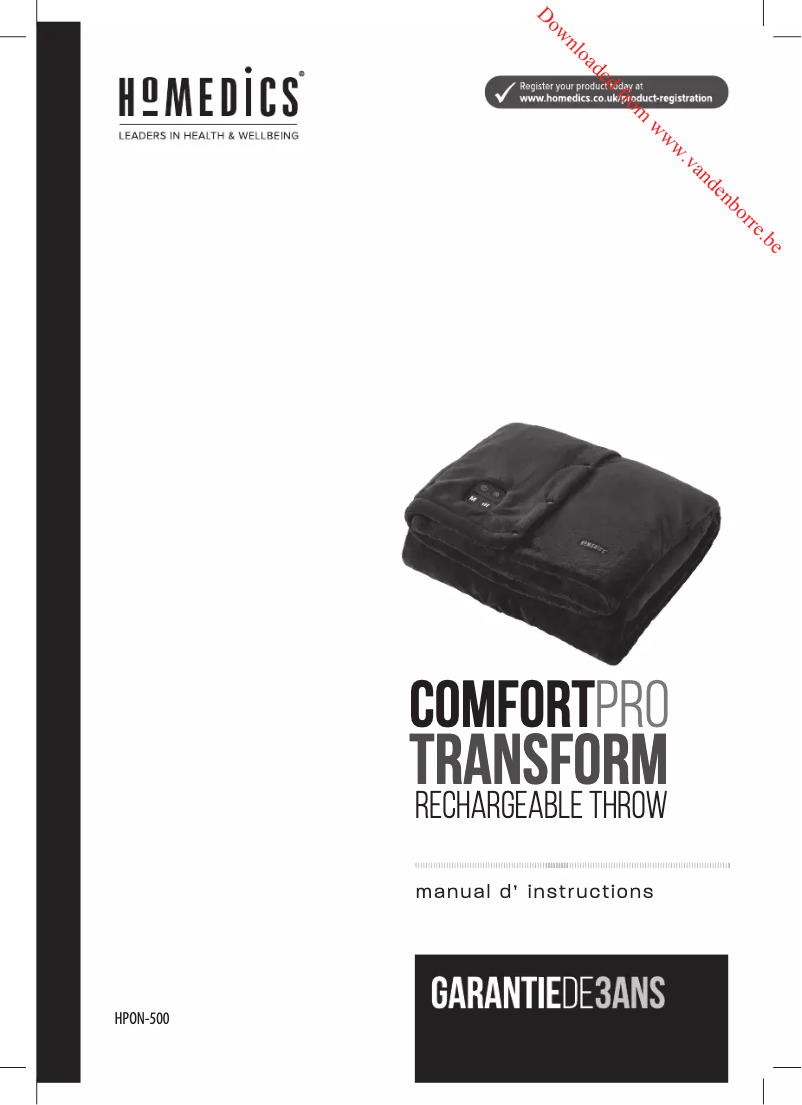 Page 1 de la notice Manuel utilisateur Homedics HPON-500