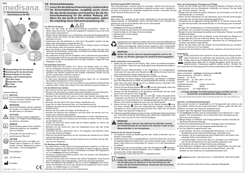 Image de la première page du manuel de l'appareil DS 400