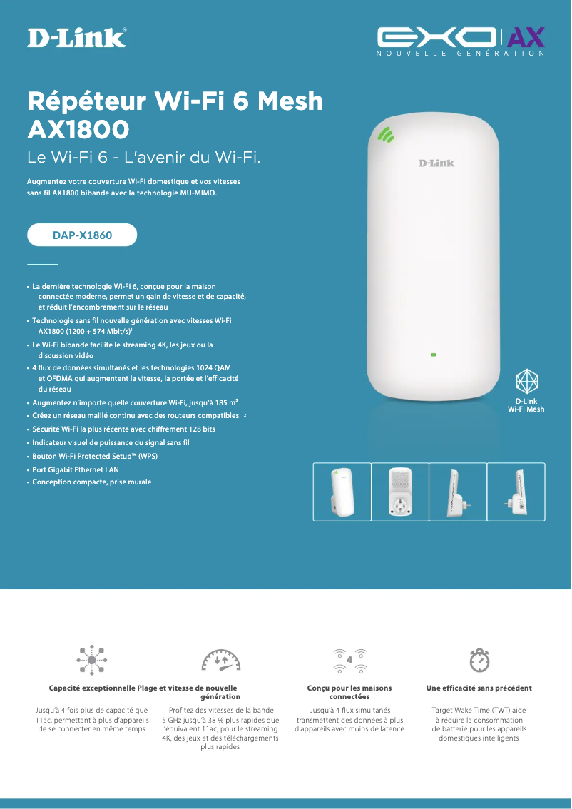 Page n°1 - Fiche technique D-Link DAP-X1860