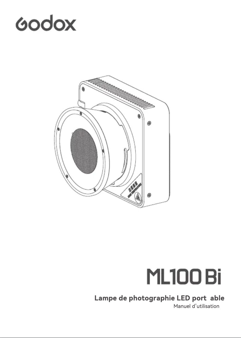 Page 1 de la notice Manuel utilisateur Godox ML100Bi