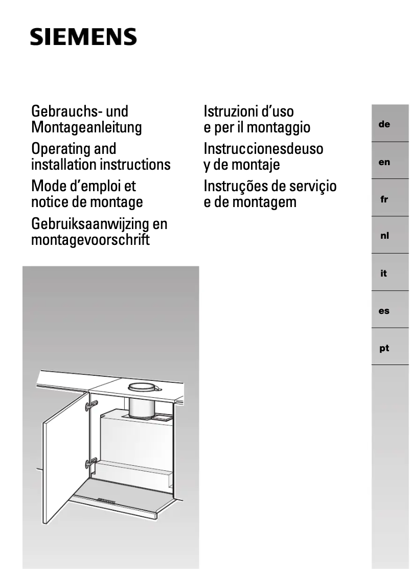 Page n°1 - Manuel utilisateur Siemens LI49632GB