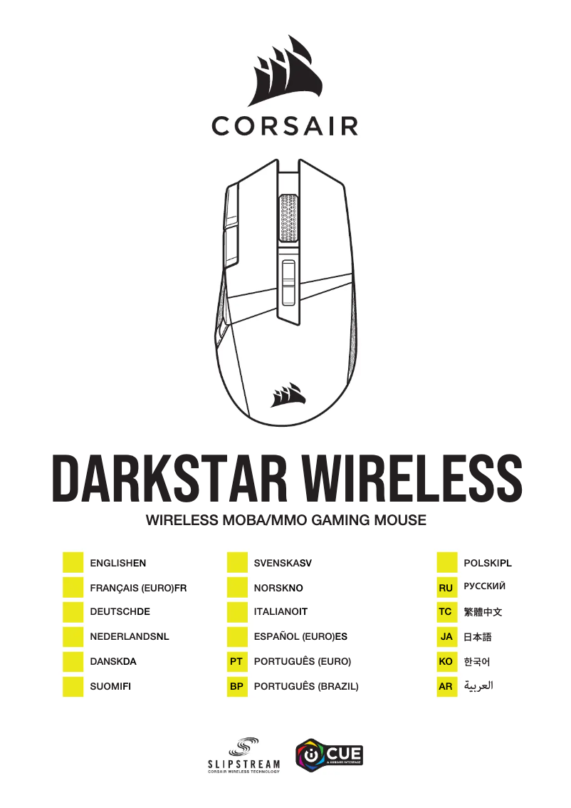 Page 1 de la notice Manuel utilisateur Corsair Darkstar Wireless