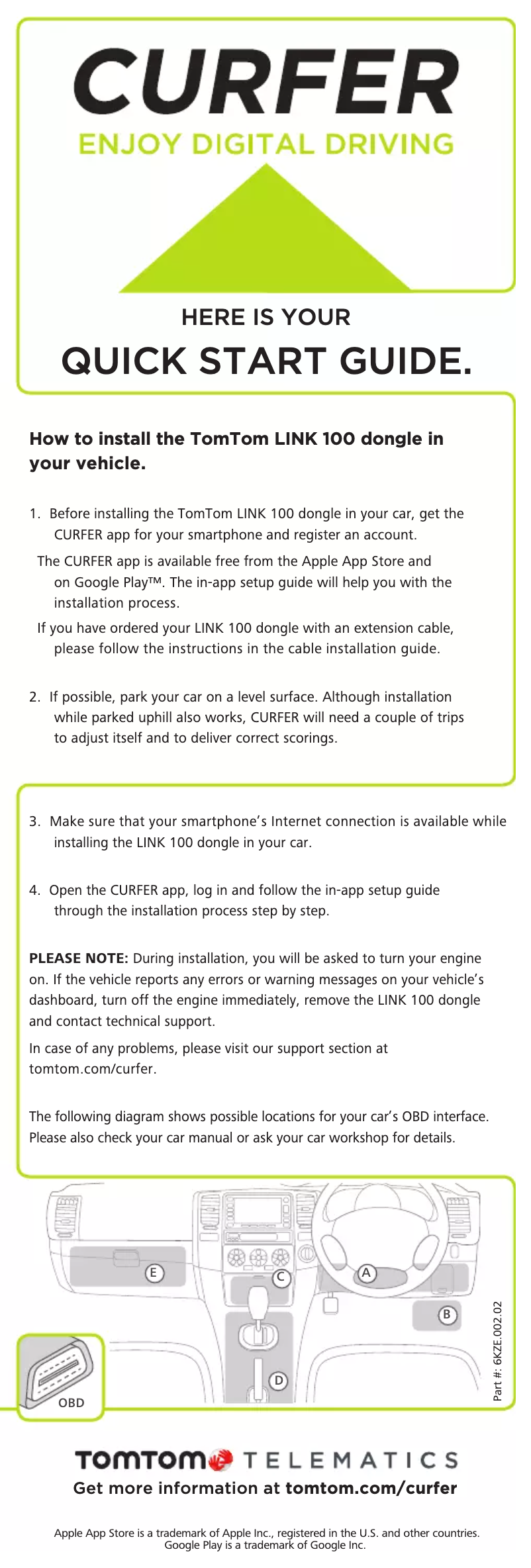 Page n°1 - Manuel utilisateur TomTom Curfer