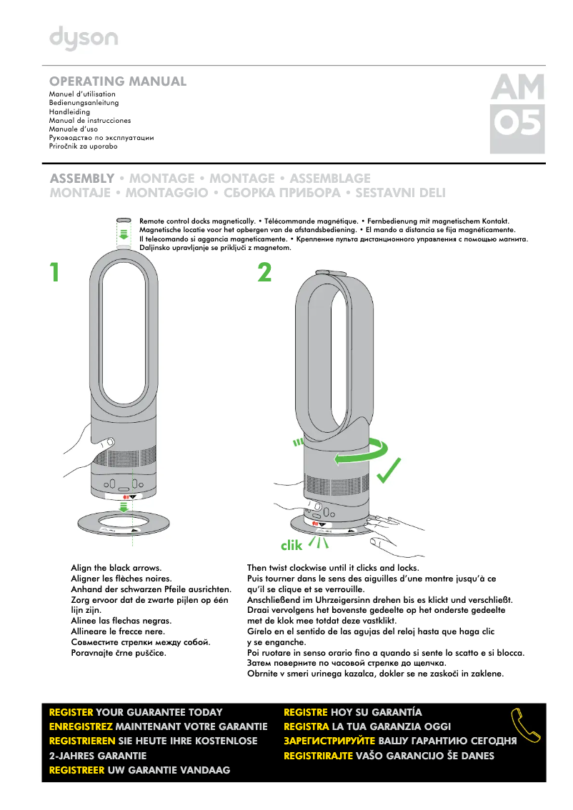 Page 1 de la notice Manuel utilisateur Dyson Hot+Cool AM05