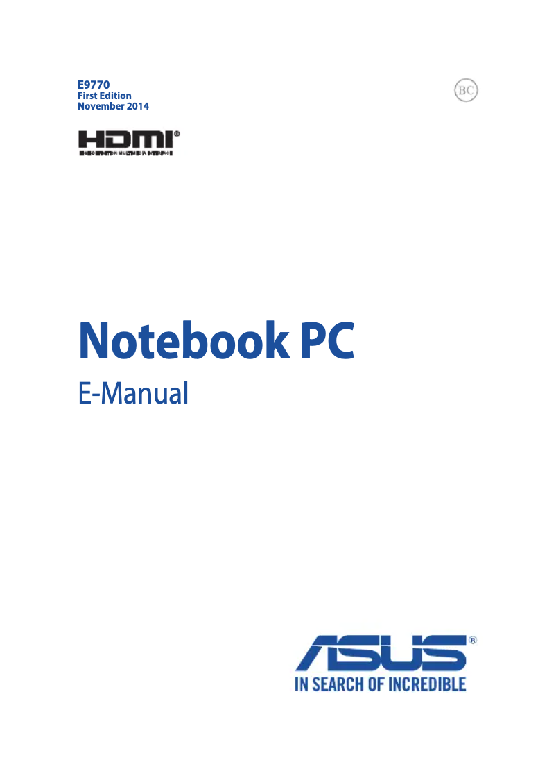 Page n°1 - Manuel utilisateur Asus X454WA