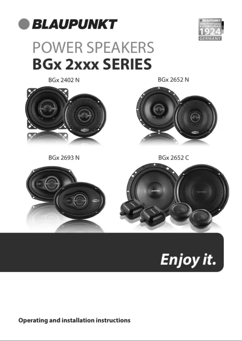 Página 1 del manual Manual de usuario Blaupunkt BGx 2402 N