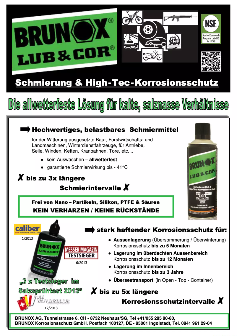 Page 1 de la notice Manuel utilisateur BRUNOX Lub & Cor