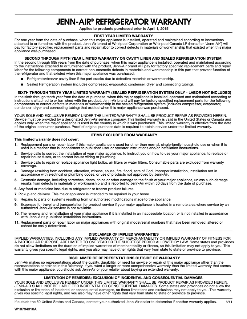 Image de la première page du manuel de l'appareil JFC2290VEM