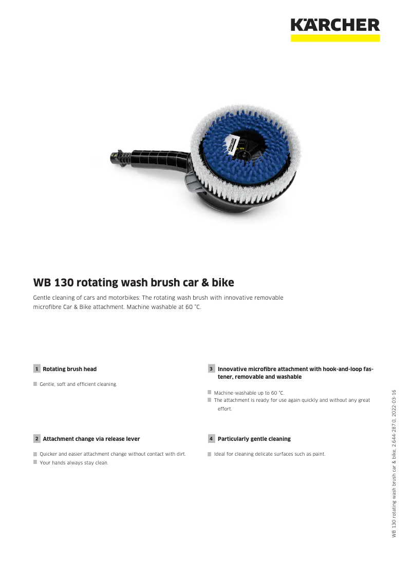 Image de la première page du manuel de l'appareil WB 130