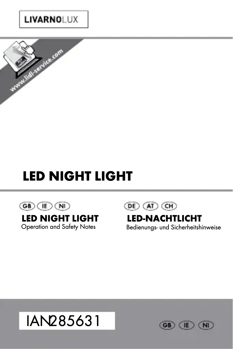 Page 1 de la notice Manuel utilisateur Livarno Lux IAN 285631