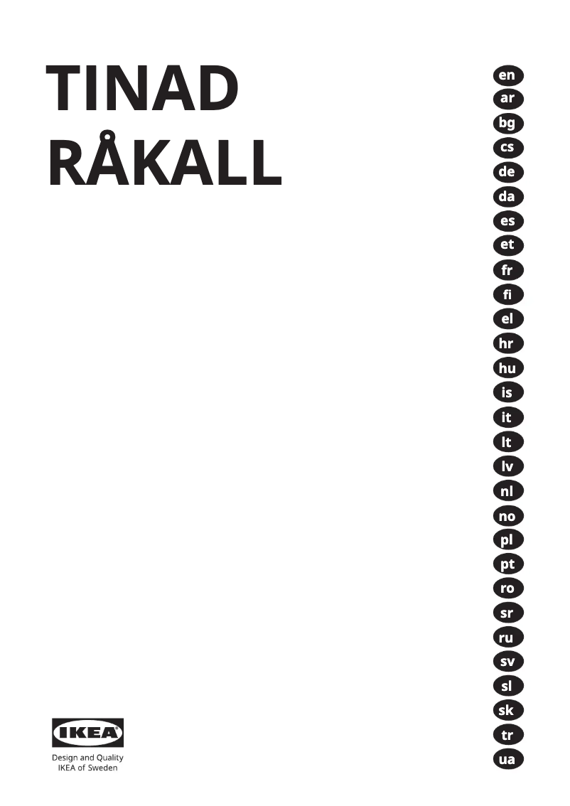 Page 1 de la notice Manuel utilisateur Ikea RÅKALL 505.739.73