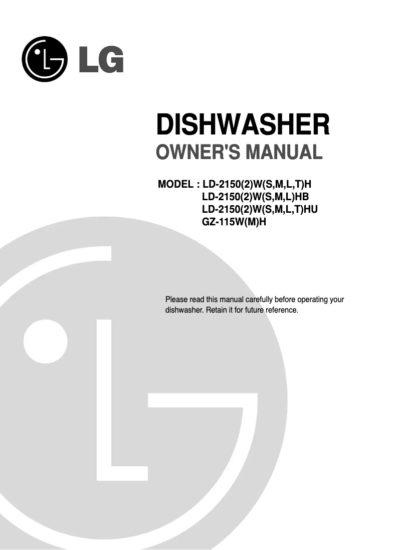 Page 1 de la notice Manuel utilisateur LG LD-2152MH