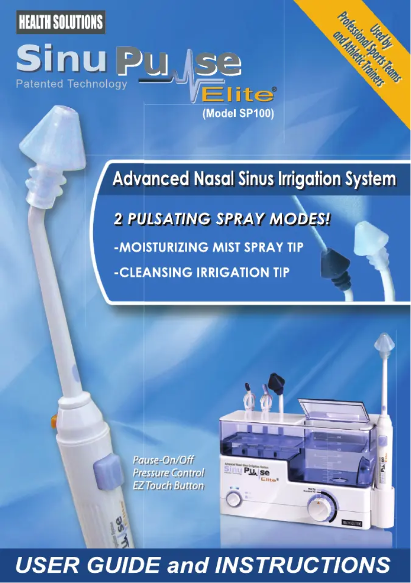 Page 1 de la notice Manuel utilisateur SinuPulse Elite SP100