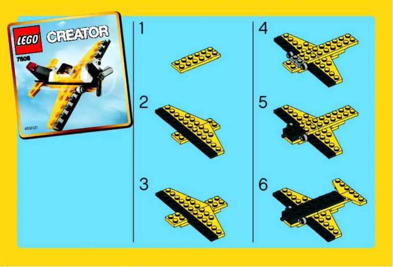 Page 1 de la notice Manuel utilisateur Lego Yellow airplane