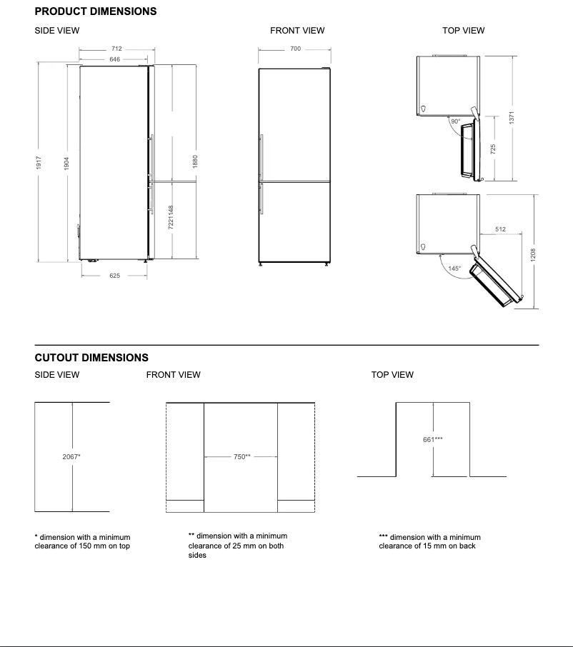 Page n°1 - Instructions / montage Bertazzoni RBM70F4FXNC