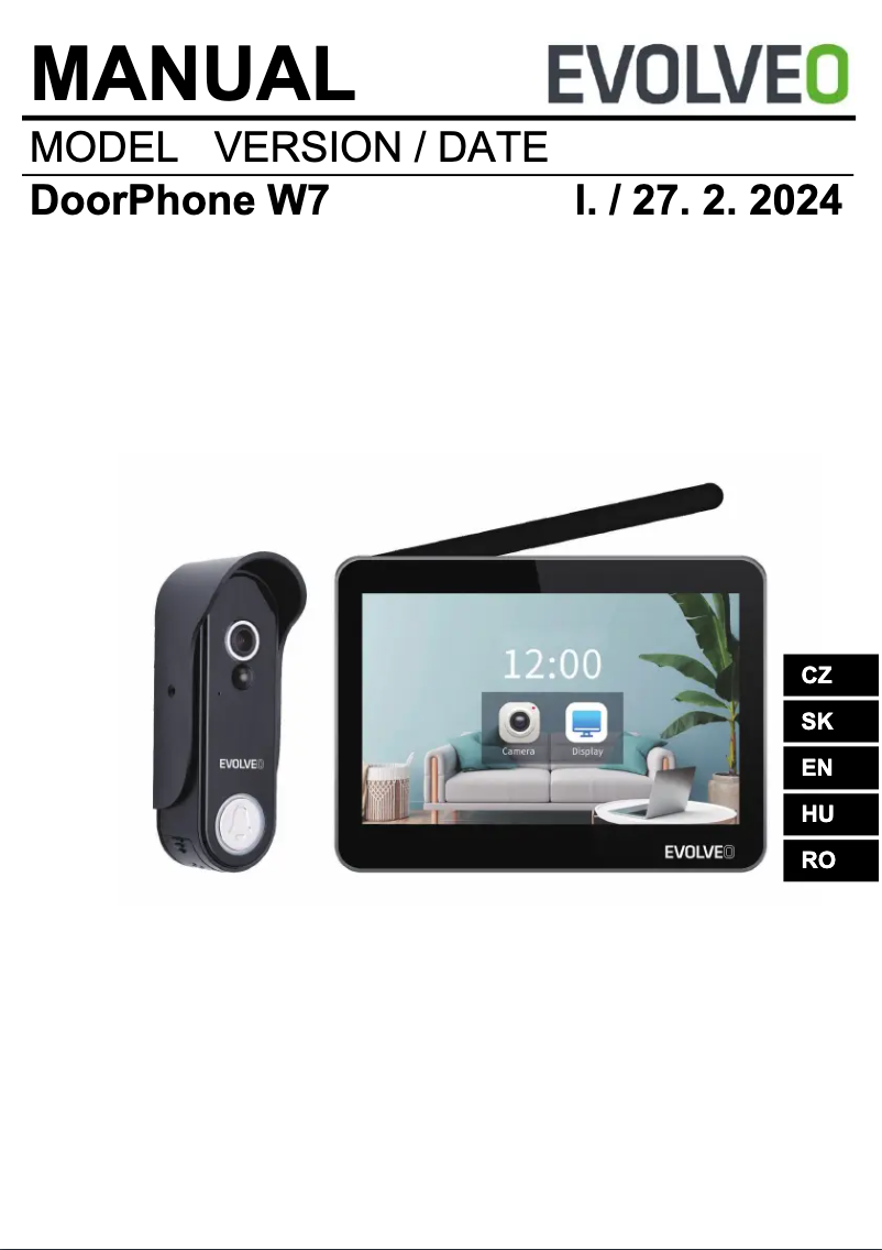 Image de la première page du manuel de l'appareil DoorPhone W7