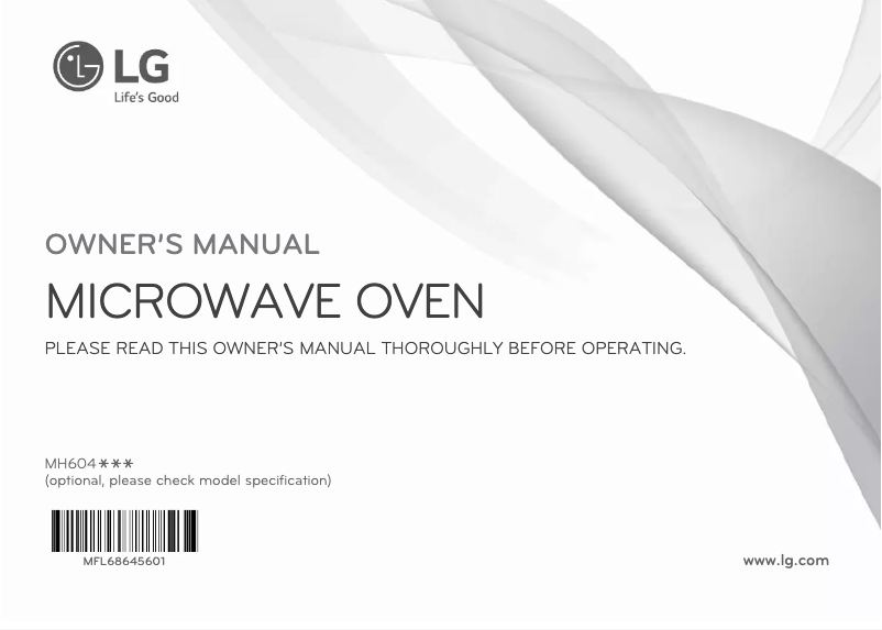 Image de la première page du manuel de l'appareil MH6044V