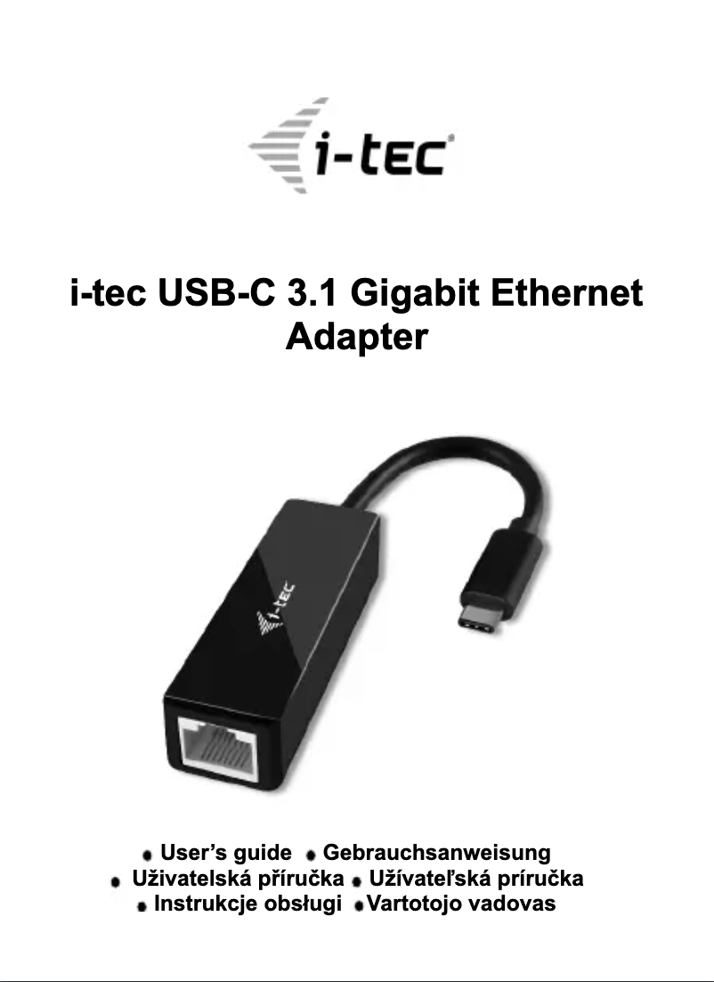 Page n°1 - Manuel utilisateur i-TEC C31GLAN