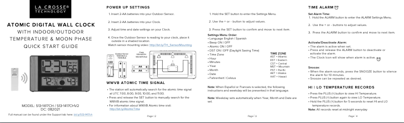 Image de la première page du manuel de l'appareil 513-1417CHV2