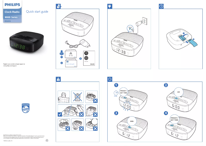 Page 1 de la notice Guide de démarrage rapide Philips TAR3205
