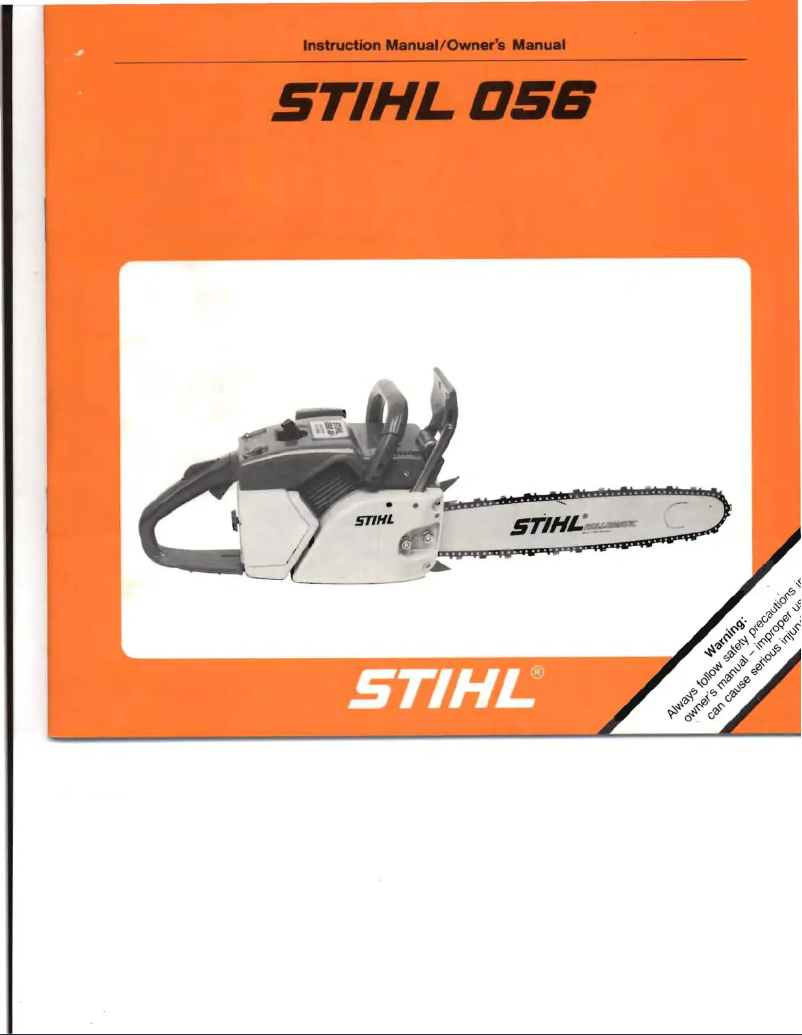 Page n°1 - Manuel utilisateur Stihl 056