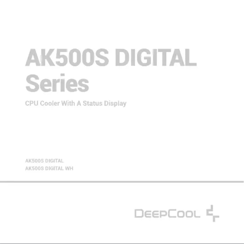 Page n°1 - Manuel utilisateur DeepCool AK500S Digital WH