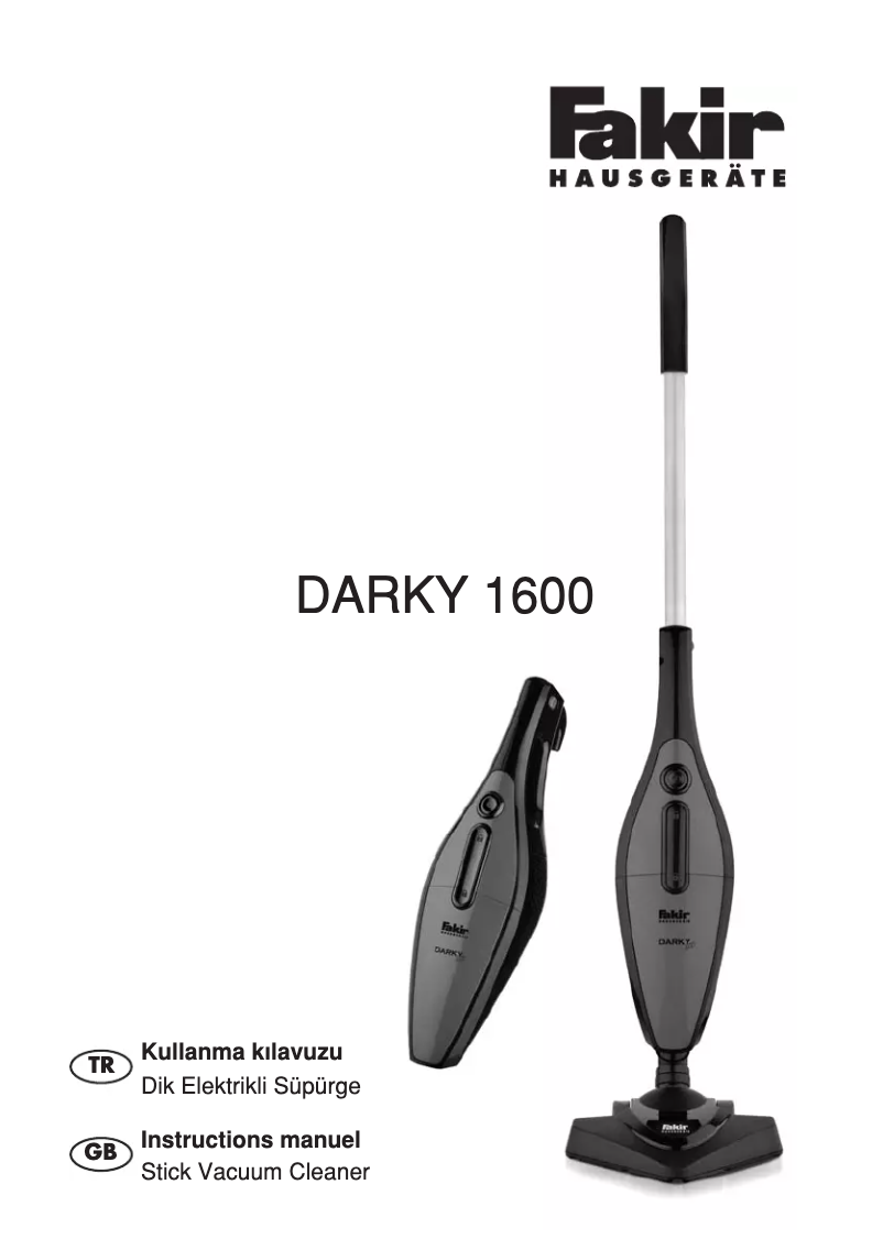 Página 1 del manual Manual de usuario Fakir DARKY 1600