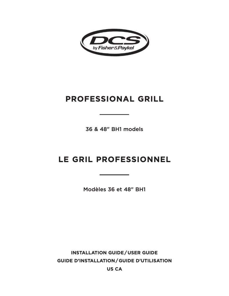 Page n°1 - Manuel utilisateur DCS BH1-36R-N