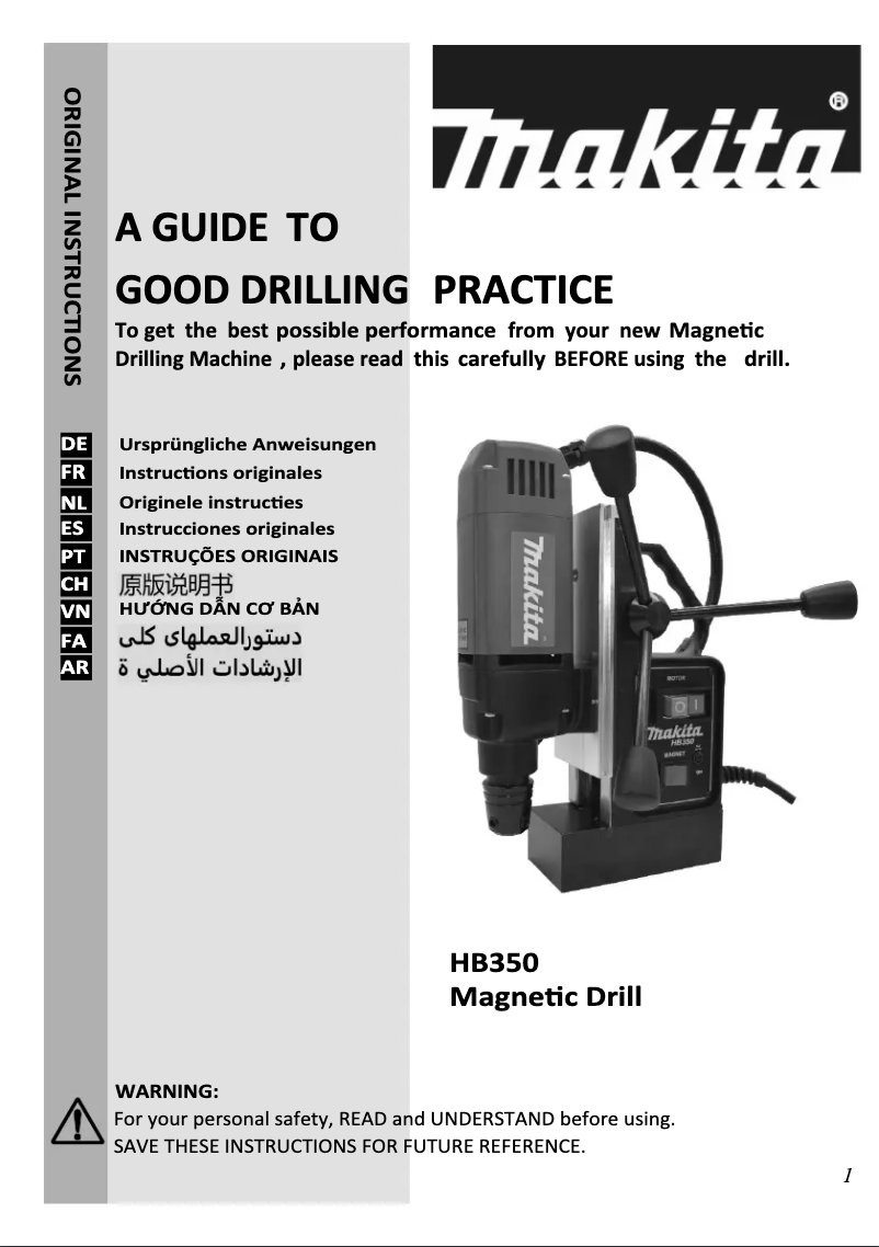 Image de la première page du manuel de l'appareil HB350