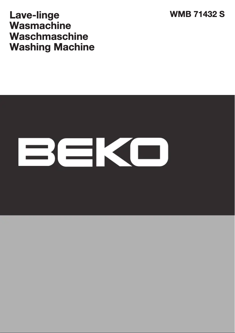 Page n°1 - Manuel utilisateur Beko WMB 71432 S