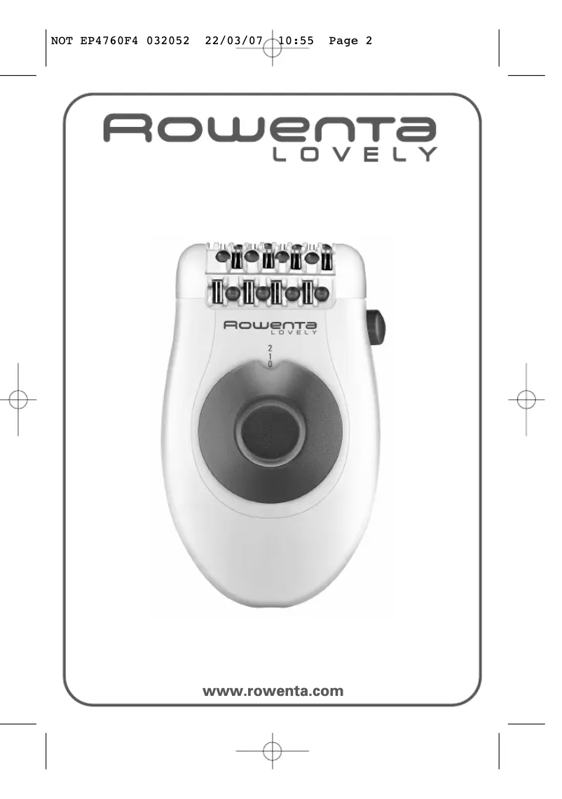 Página 1 del manual Manual de usuario Rowenta EP4760