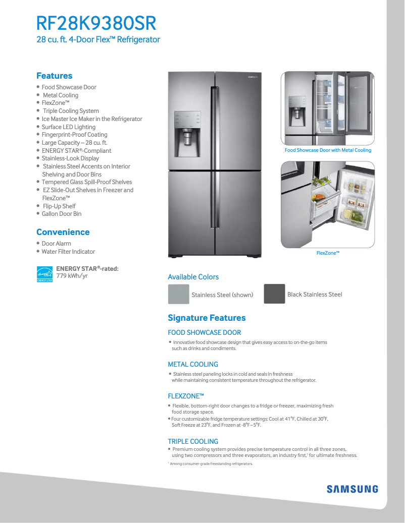 Image de la première page du manuel de l'appareil RF28K9070SG