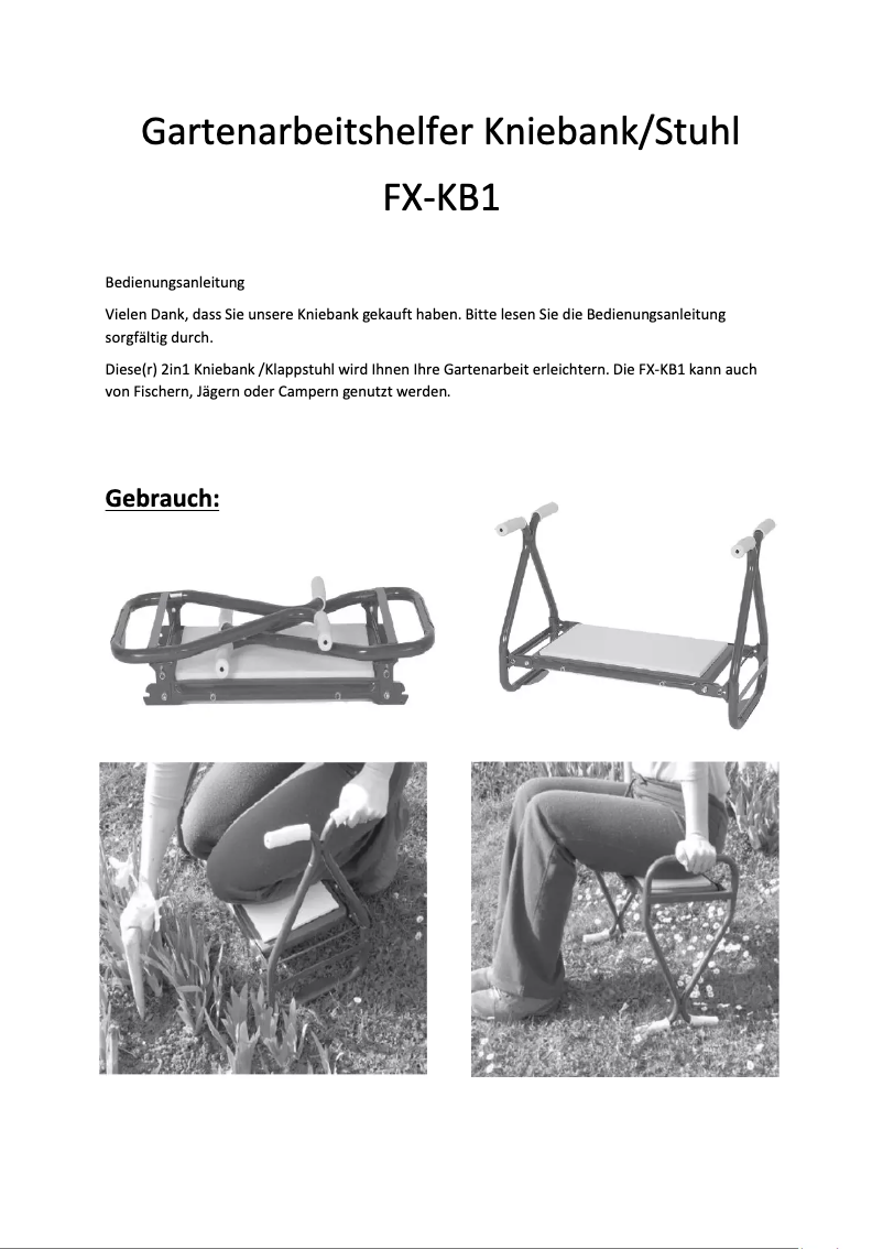 Image de la première page du manuel de l'appareil FX-KB1