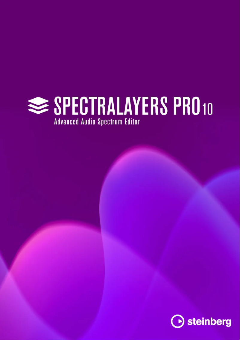 Image de la première page du manuel de l'appareil SpectraLayers Pro 10