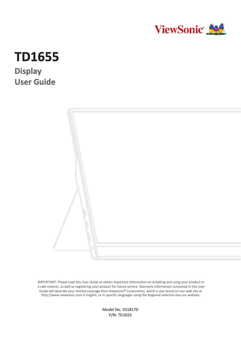 Image de la première page du manuel de l'appareil TD1655