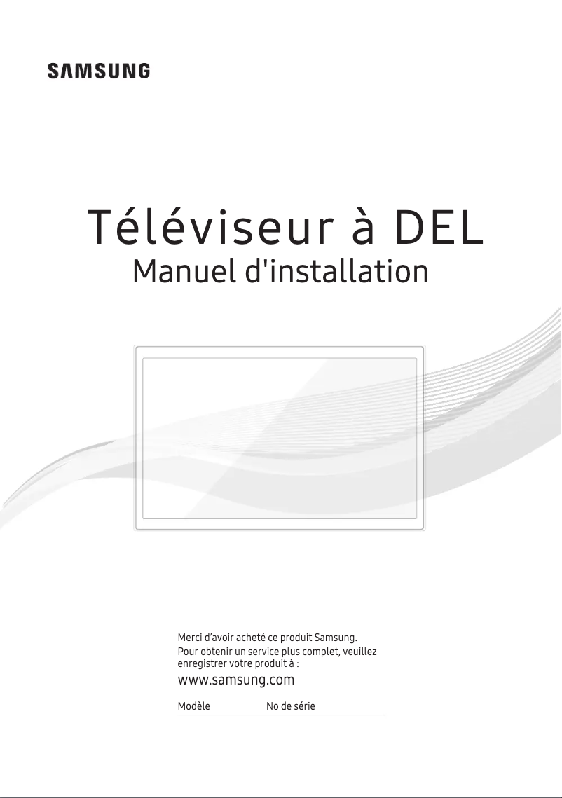Page 1 de la notice Guide d'installation Samsung HG32NJ478NFXZA