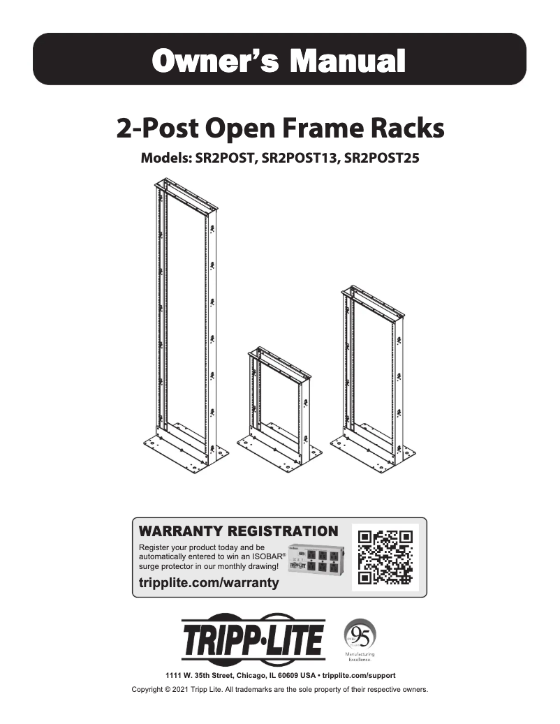 Page n°1 - Manuel utilisateur Tripp Lite SmartRack SR2POST