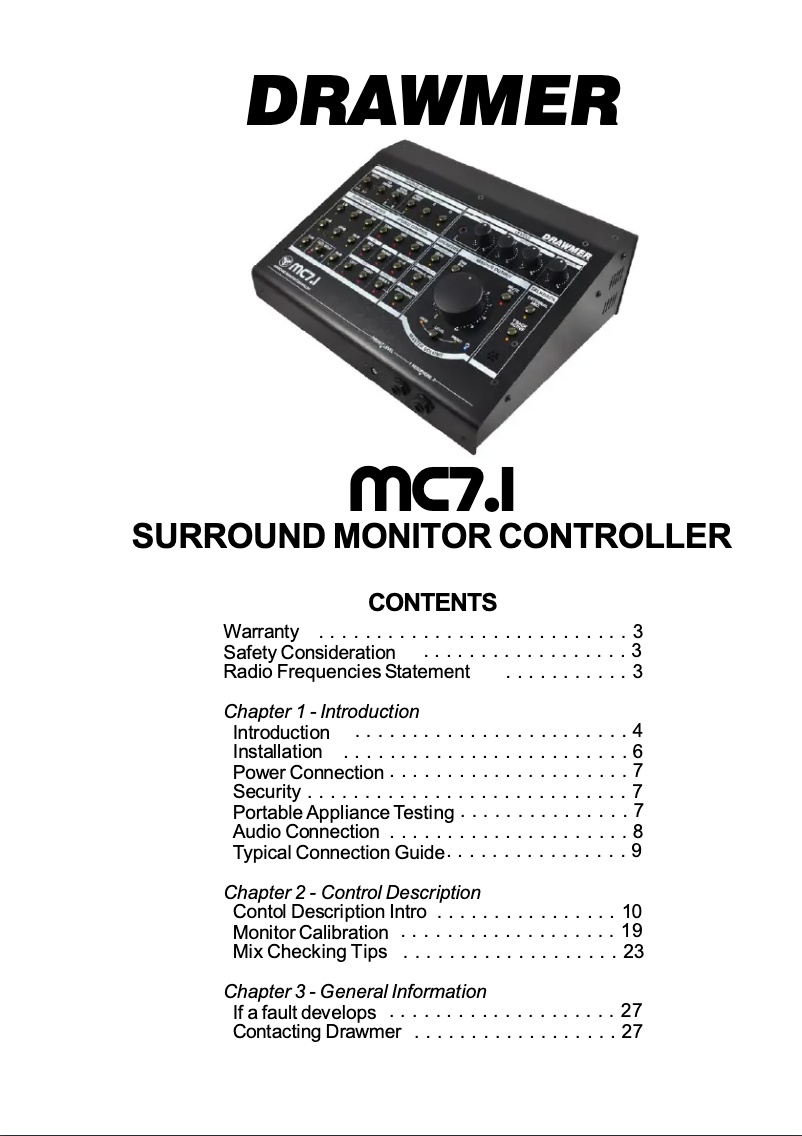 Image de la première page du manuel de l'appareil MC7.1