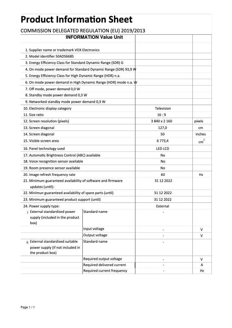 Image de la première page du manuel de l'appareil 50ADS668S