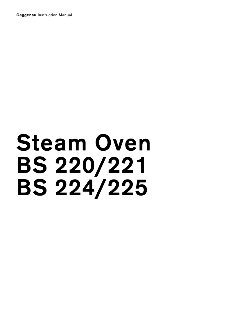 Image de la première page du manuel de l'appareil BS 220-130
