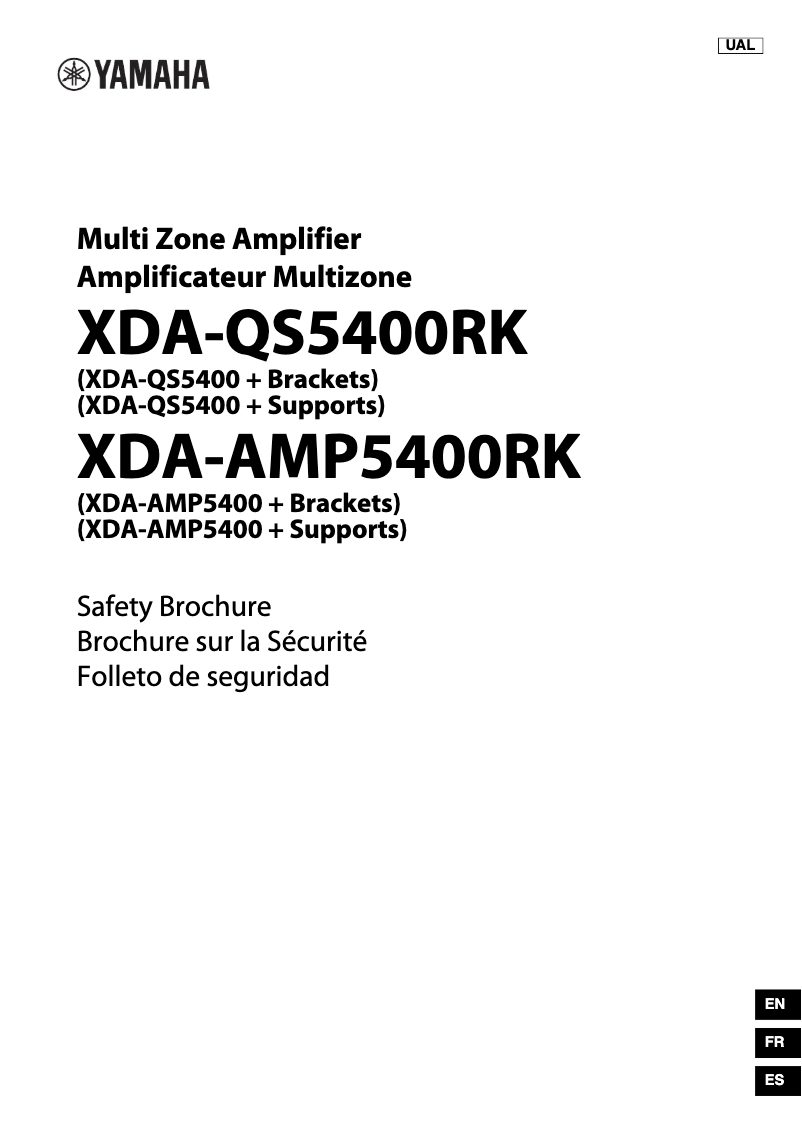 Page n°1 - Instructions de sécurité Yamaha XDA-AMP5400RK