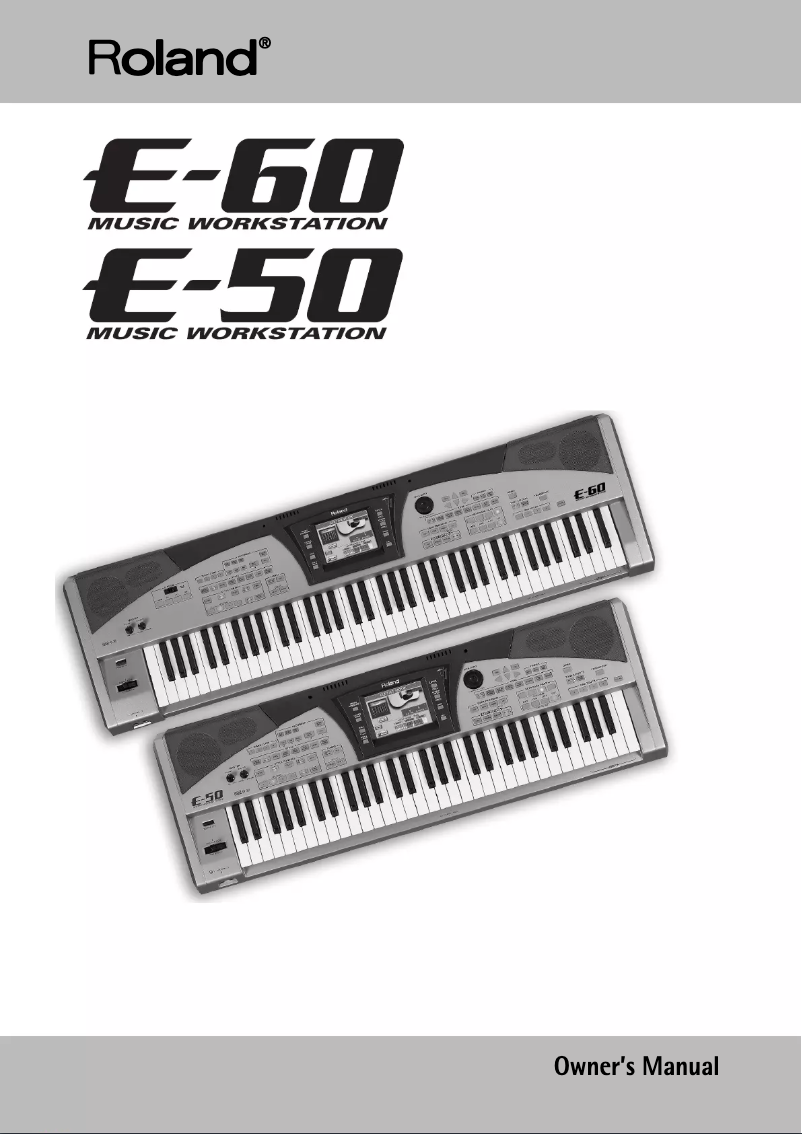 Page n°1 - Manuel utilisateur Roland E-60