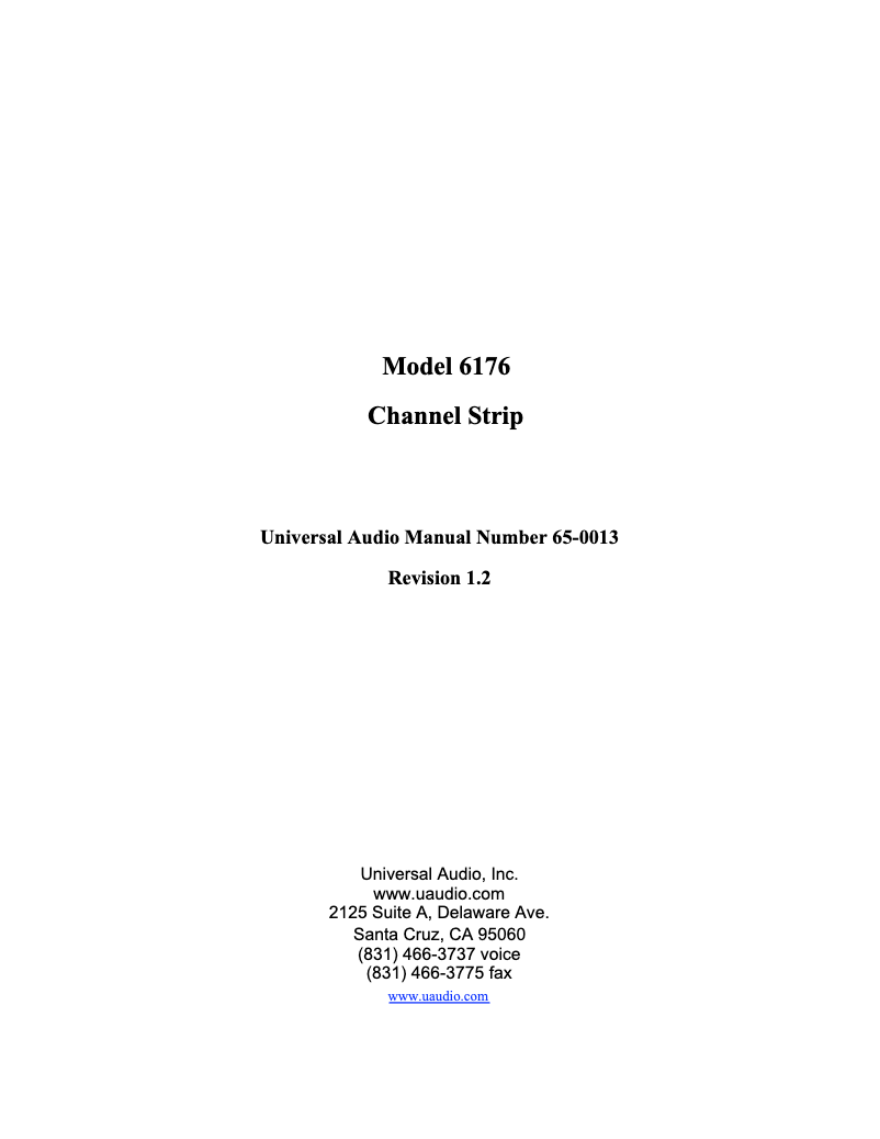 Image de la première page du manuel de l'appareil 6176