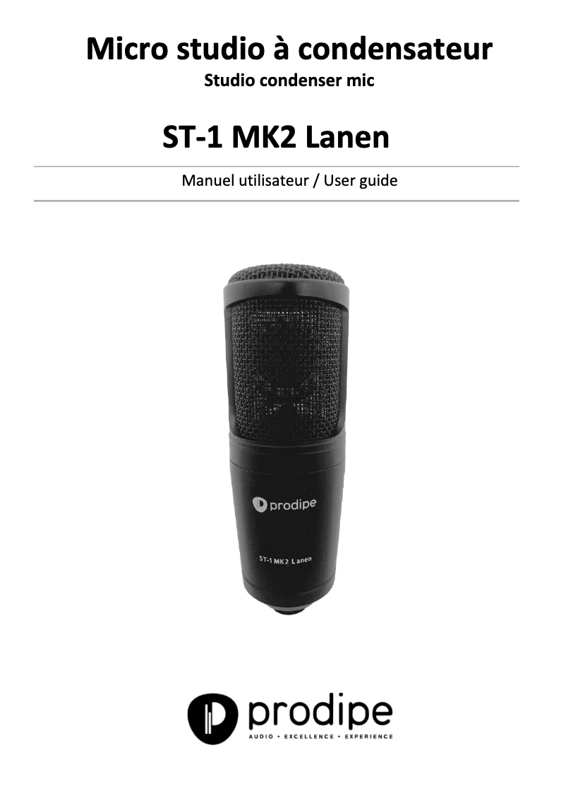 Page n°1 - Manuel utilisateur Prodipe ST-1 MK2 Lanen