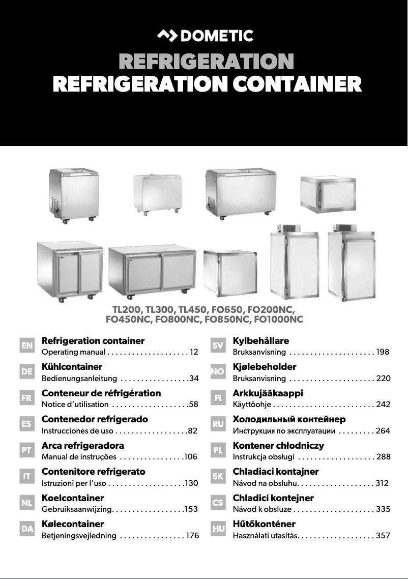 Page 1 de la notice Manuel utilisateur Dometic FO 1000NC