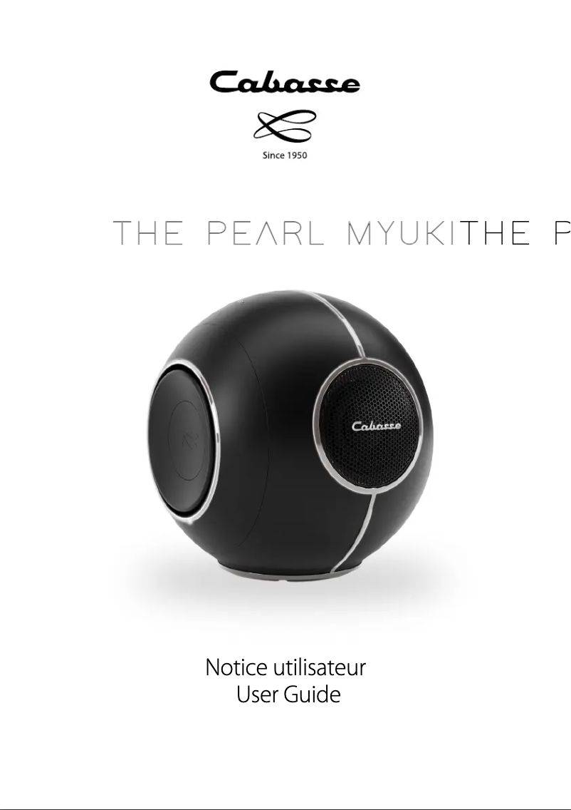 Page 1 de la notice Manuel utilisateur Cabasse The Pearl Myuki