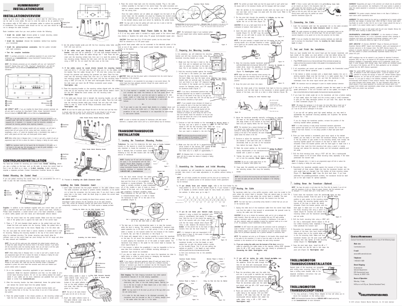Page n°1 - Manuel utilisateur Humminbird 899ci HD