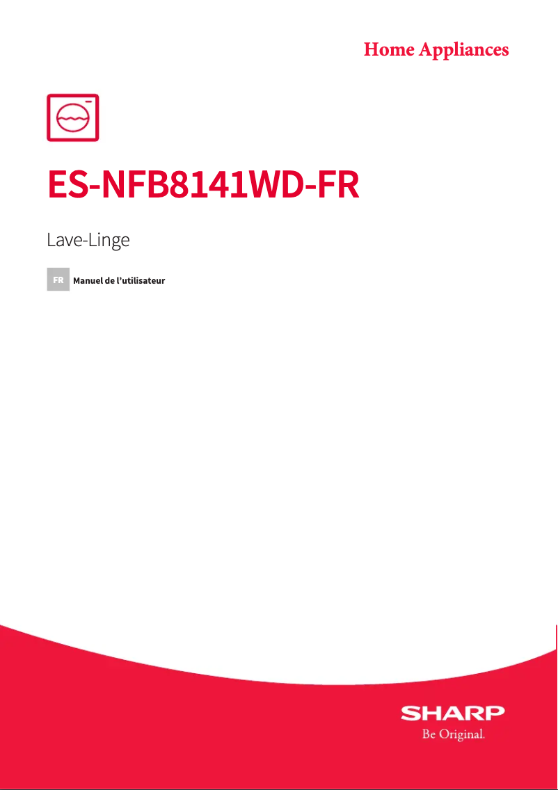 Page 1 de la notice Manuel utilisateur Sharp ES-NFB8141WD-FR