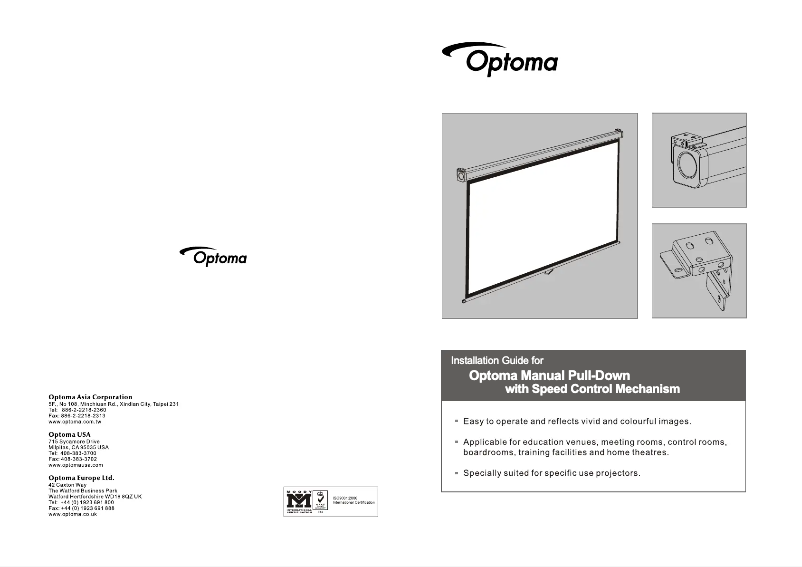 Page n°1 - Manuel utilisateur Optoma DS-3120PMG